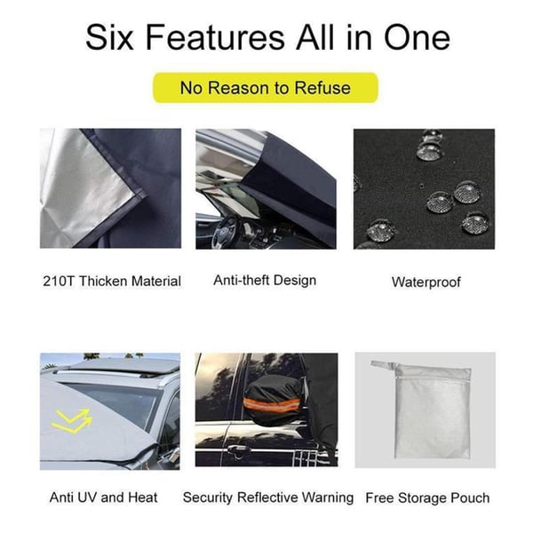 ❄️☀️ 50% OFF! Windshield Anti-Snow & Anti-Frost Cover with Mirror Protection – Ready-to-Drive in Any Weather!🔥