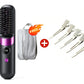 🥳2026 HOT SALE🥳💞50K+ SOLD!💇‍♀️🛡️ 50% OFF! 3‑in‑1 Cordless Hair Straightening Brush – Straighten, curl & detangle with 4 heat settings. Wider teeth prevent burns – safe for daily styling! ✨🌿