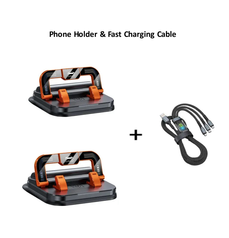 📱Today only!!9.99$✨ 360° Rotating Foldable Phone Holder - Universal Compatibility with Anti-Slip Base for Desk, Car & Travel Use 🚗💻