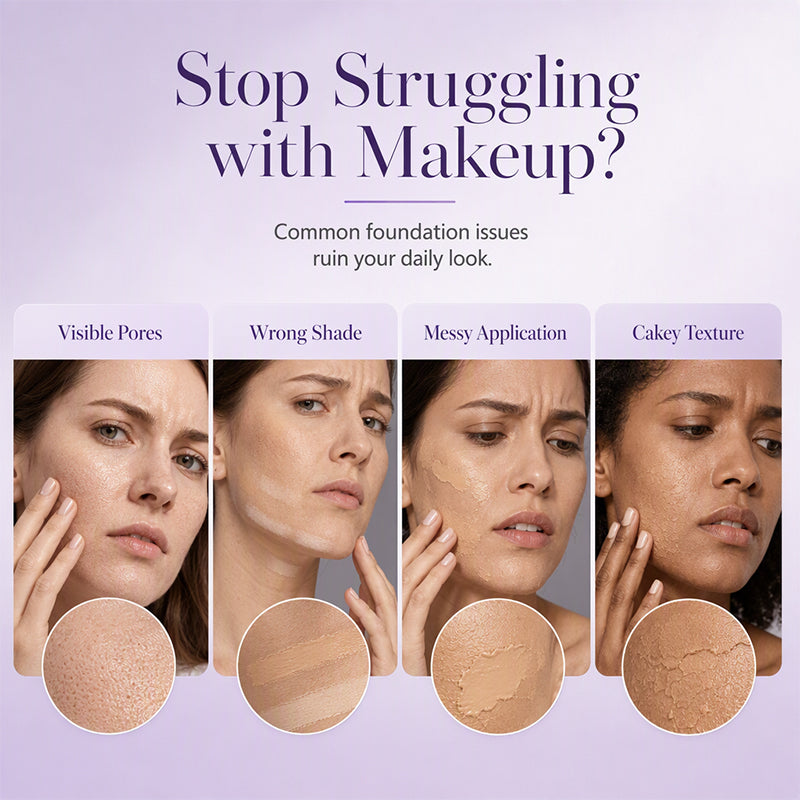 💄 LIMITED‑TIME 50% OFF! ✨ 2-in-1 Color Changing Foundation Stick with Brush – Self-Adjusting Full Coverage Concealer 🪄