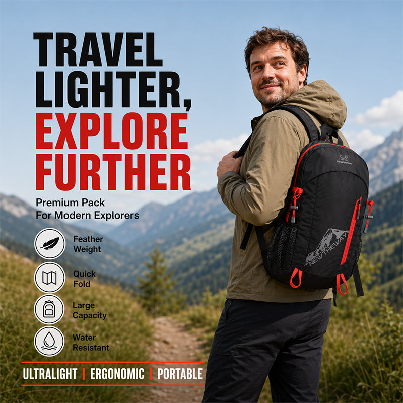 🏆 Last Day Special Price ! 🎒Foldable Waterproof Camping Backpack