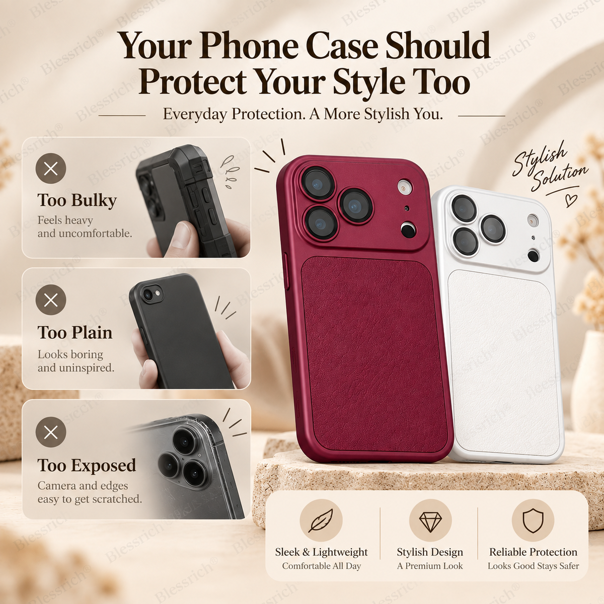 📱 LIMITED‑TIME 50% OFF! ✨ Soft Faux Leather Phone Case – Flexible, Slim, Model‑Specific ✨