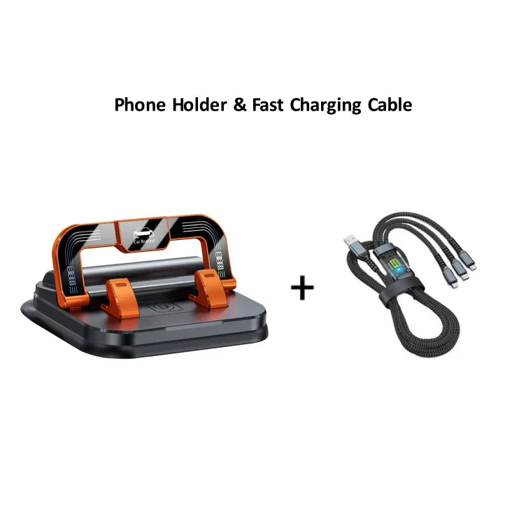 📱Today only!!9.99$✨ 360° Rotating Foldable Phone Holder - Universal Compatibility with Anti-Slip Base for Desk, Car & Travel Use 🚗💻