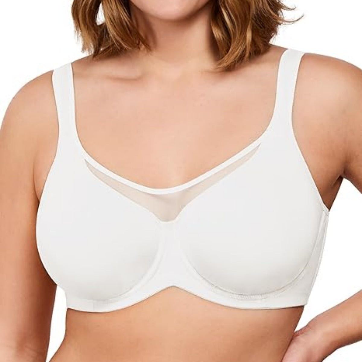 ⏰LAST DAY 64% OFF 💐Women's Elegant Sheer Full Coverage Plus Size Bra, Breathable Mesh Large Size Lingerie, Support Comfort Everyday Bra