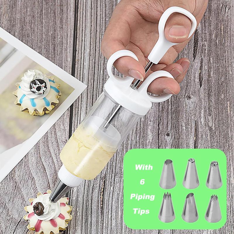 🎉 2026 Sale — Over 28,000 Sold!🍪 Stainless Steel Cookie & Cake Decorating Gun‑Multi‑Use Baking Tool 🧁