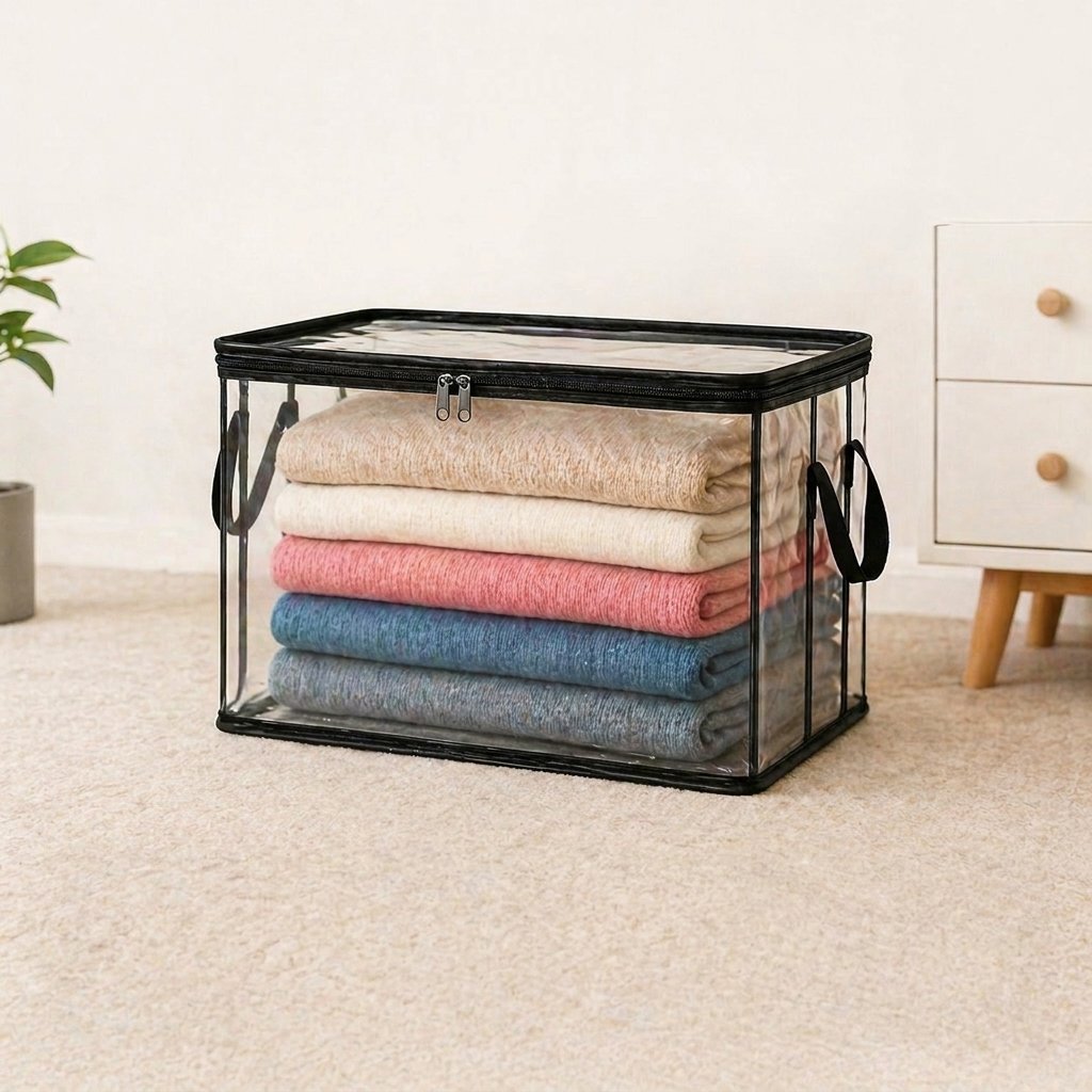 🎁 2026 Sale 50% OFF📦Large Heavy-Duty Thick Plastic Clear Storage Bag for Clothes, Moving & Storage