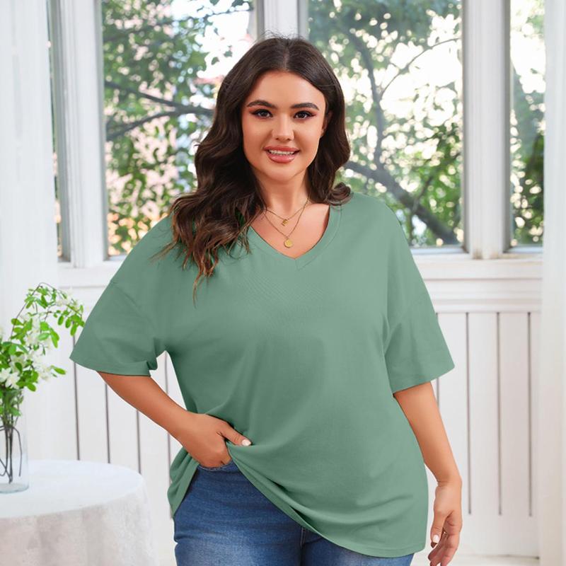 🌷2026 Summer Sale 50% OFF☀️Women's Summer Half Sleeve Casual Loose Fit Cotton Tunic T-shirt