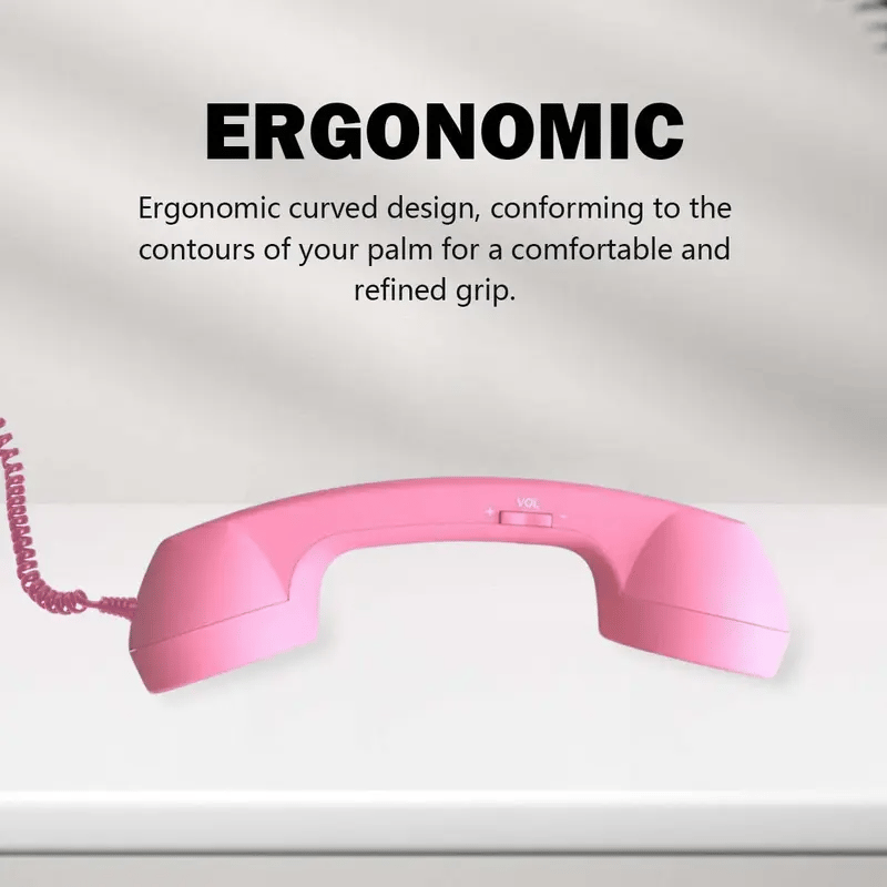 🤣 50% OFF! ✨ Retro Vintage Telephone Handset – Plug & Play Type-C Connection, HD Speaker & 1m Extension Cable – Up to 99% Less Radiation for Long Calls 📞