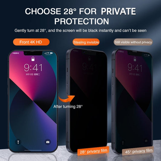 Full Cover Anti-Spy Screen Protector - clarioy