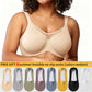 ⏰LAST DAY 64% OFF 💐Women's Elegant Sheer Full Coverage Plus Size Bra, Breathable Mesh Large Size Lingerie, Support Comfort Everyday Bra
