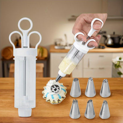 🎉 2026 Sale — Over 28,000 Sold!🍪 Stainless Steel Cookie & Cake Decorating Gun‑Multi‑Use Baking Tool 🧁