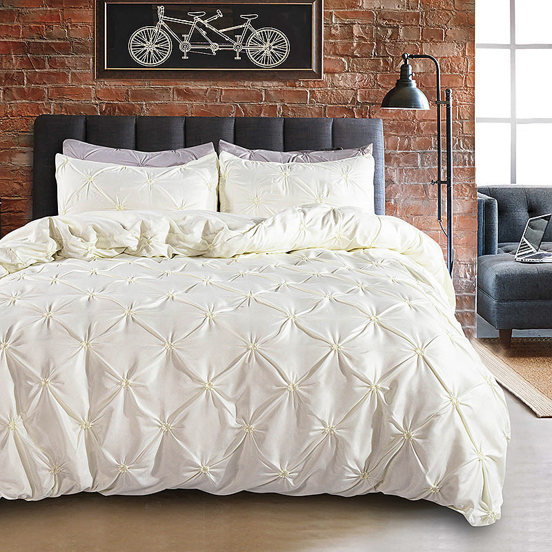 💗Last day of sale – 50% off⚡Bedsure Soft Pintuck Duvet Set