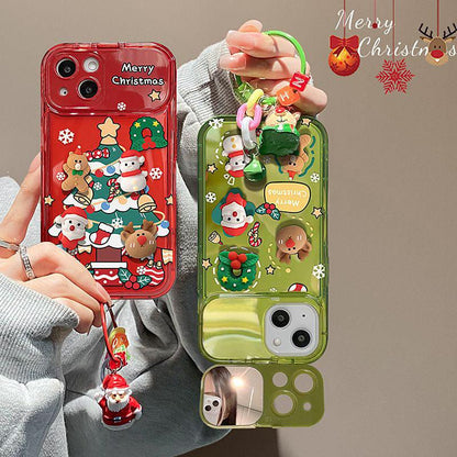 🎄Christmas Hot Sale 48% OFF🔥Christmas Tree Pendant Flip Mirror Case Cover For iPhone🎅 - clarioy