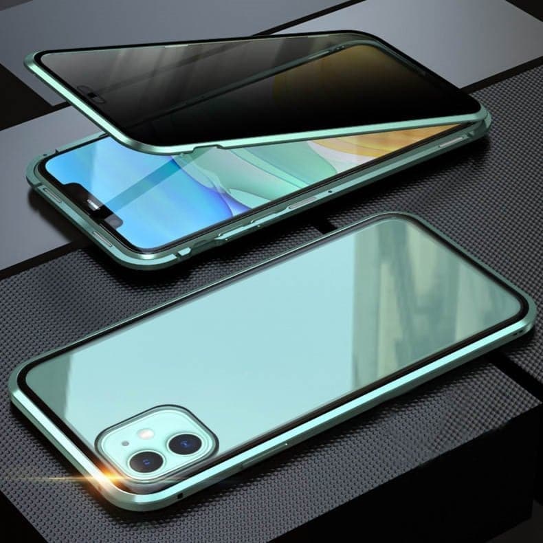 ✨ LAST DAY SALE 50% OFF ✨Magnetic iPhone case with privacy glass and metal frame