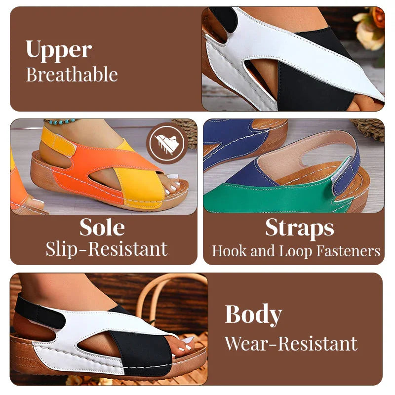 ⏰🔥LIMITED TIME 50% OFF!🔥50K+ SOLD!Ultra-Comfortable Orthopaedic Sandals with Slanted Heel