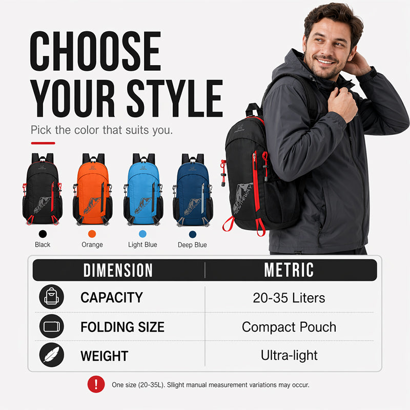 🏆 Last Day Special Price ! 🎒Foldable Waterproof Camping Backpack