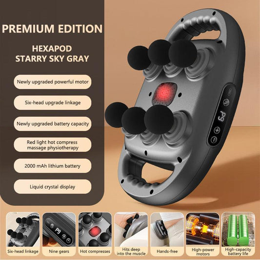 🔥【Snap-up price】🔥New Six-Head Fascia Gun Deep Tissue Massage Device - clarioy