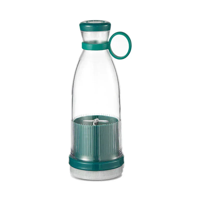 Portable electric blender bottle with teal lid and handle, clarioy homeware kitchen gadget