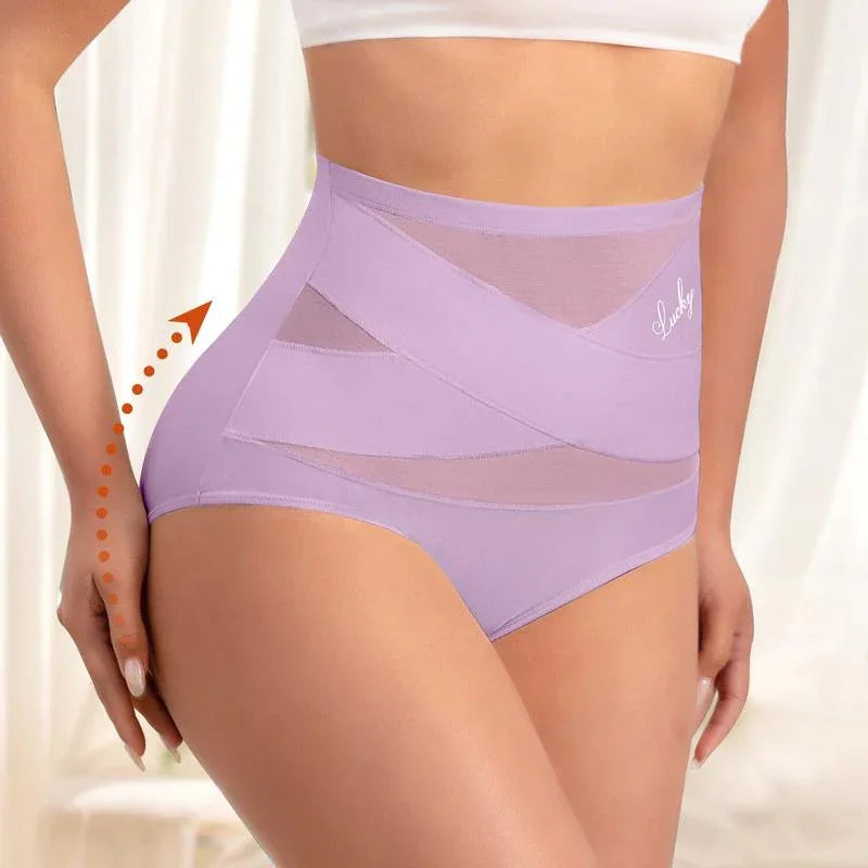 🌸 Last day – Buy 1, get 2 packs ✨ Plus-size high-waisted tummy-shaping crisscross briefs
