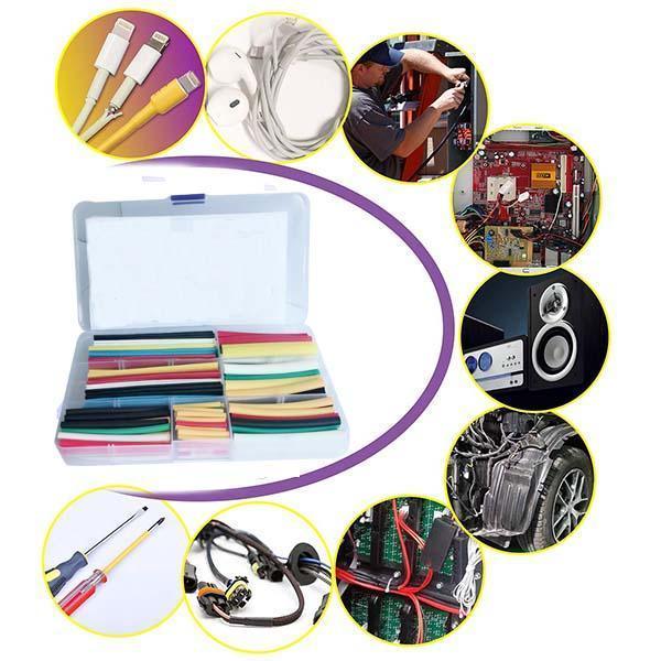 Clarioy heat shrink tubing kit for electronics, car repair, audio wiring, and cable management