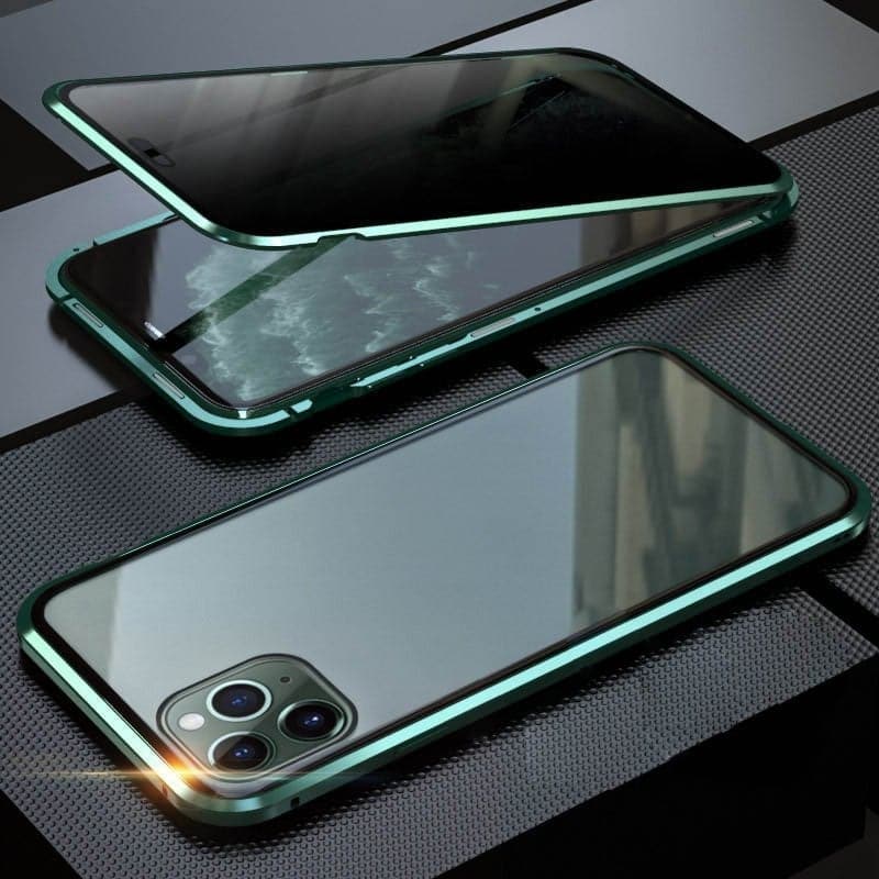 ✨ LAST DAY SALE 50% OFF ✨Magnetic iPhone case with privacy glass and metal frame