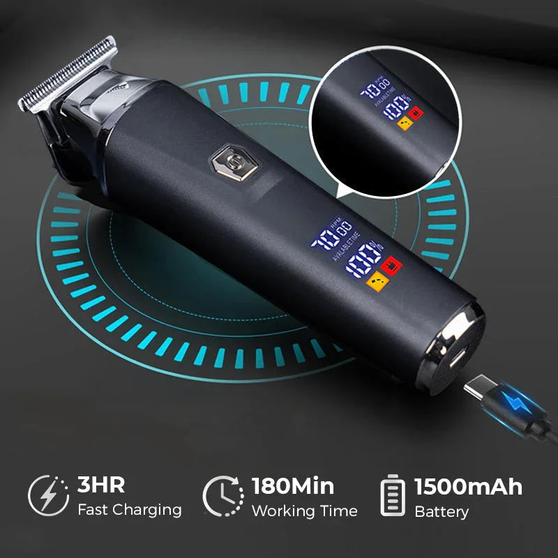 💎 50% OFF! 💎 Household Digital Display Electric Hair Clipper Set – Professional Precision, Rechargeable & Ultra-Quiet ✂️🔋