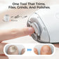 Electric nail care tool trimming fingernail, before and after nail improvement, clarioy homeware