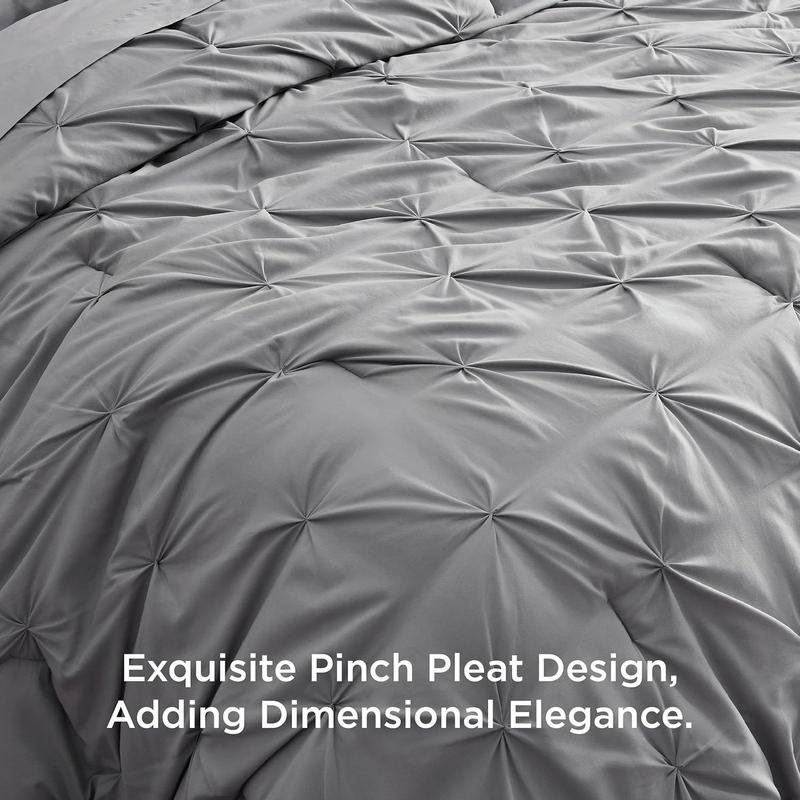 💗Last day of sale – 50% off⚡Bedsure Soft Pintuck Duvet Set