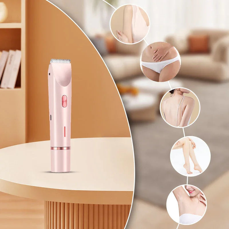 ✨Best Seller 50%OFF🔥IPX7 Waterproof Dual-head Shaver 💖1 Set Rechargeable 2 in 1 Body & Facial Hair Removal