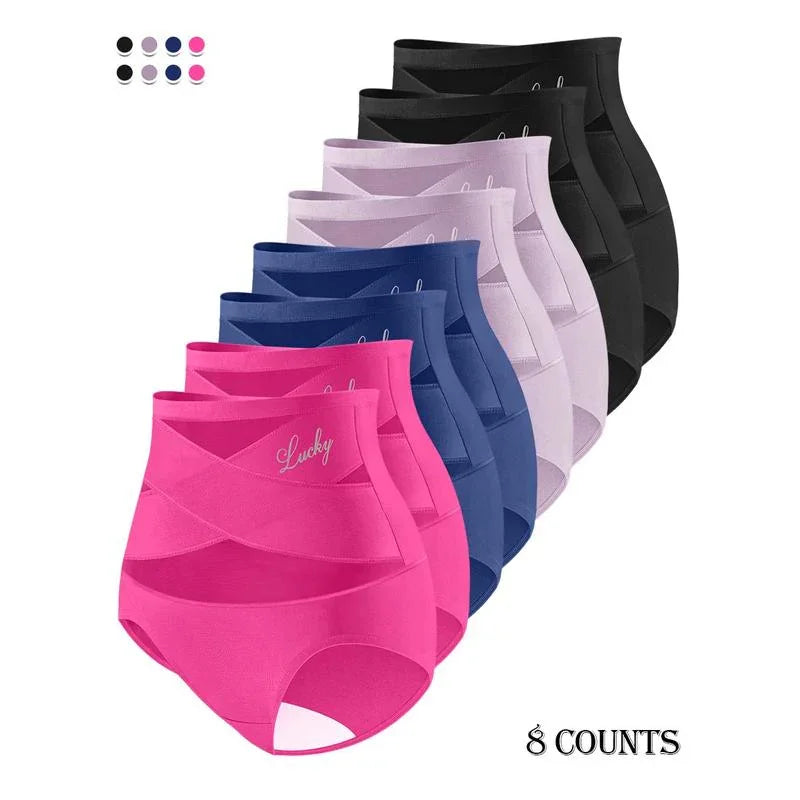 🌸 Last day – Buy 1, get 2 packs ✨ Plus-size high-waisted tummy-shaping crisscross briefs