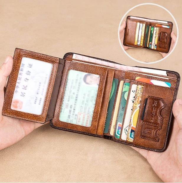 💼 LIMITED TIME 50% OFF! 🛡️ Genuine Leather RFID Blocking Wallet – Waterproof, Slim, Large Capacity 🔐