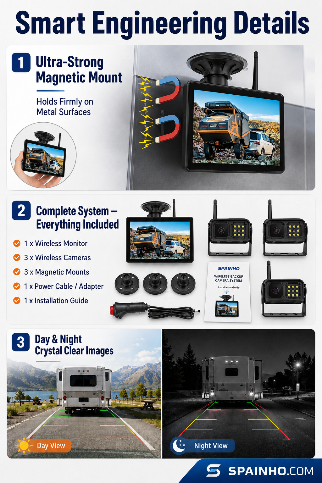 🔥🎁New 50% DISCOUNT🔥Wireless rear camera system in 1080p HD
