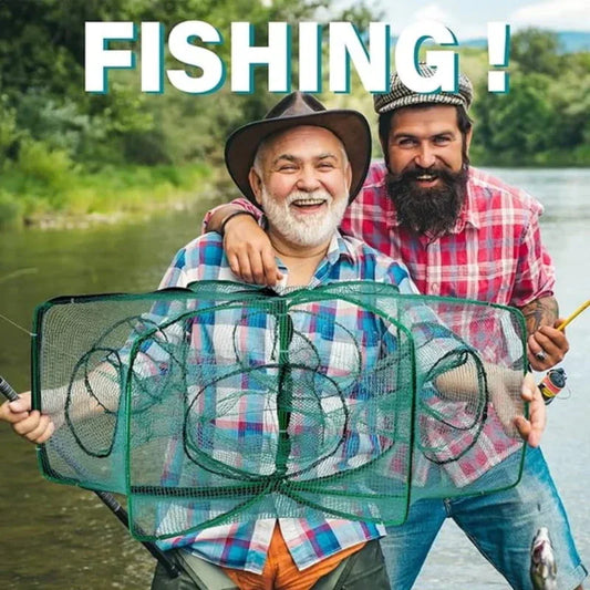 🚨 50% OFF! 🚨 Automatic folding net for anglers – reinforced nylon fishing net, landing net with telescopic handle 🎣✨