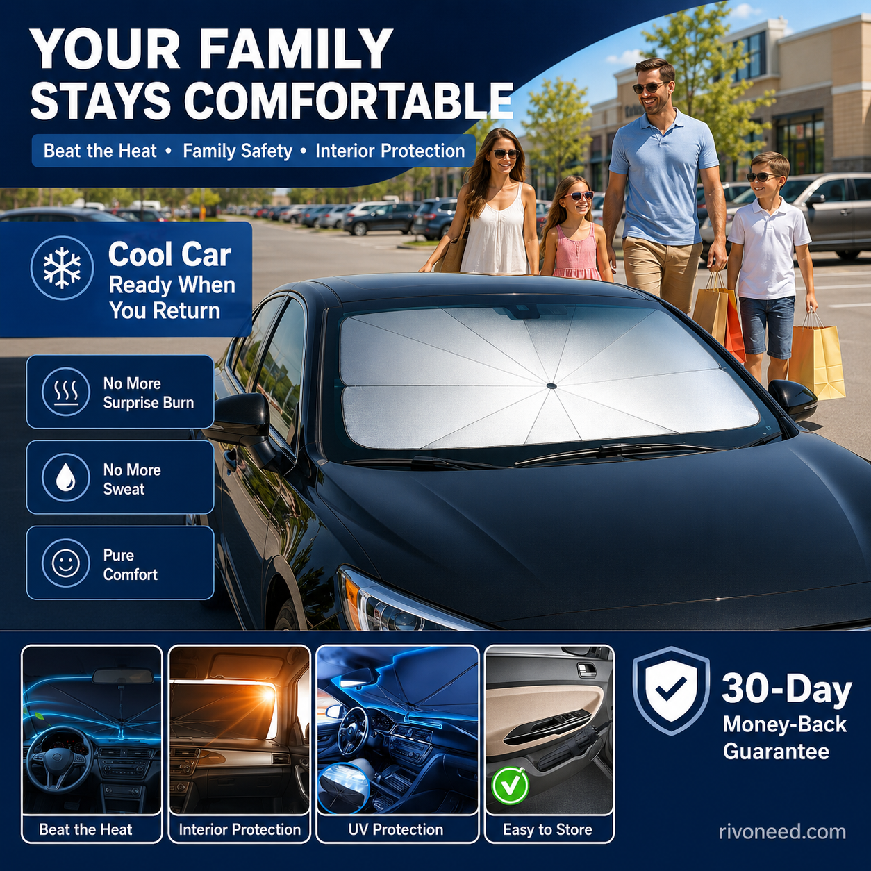 🌈 Foldable windshield sunshade