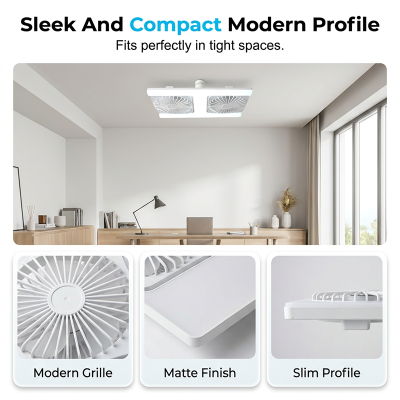 🌀💡2-in-1 LED Ceiling Fan Light – Dual Cooling, Ultra Bright, Tool-Free Install