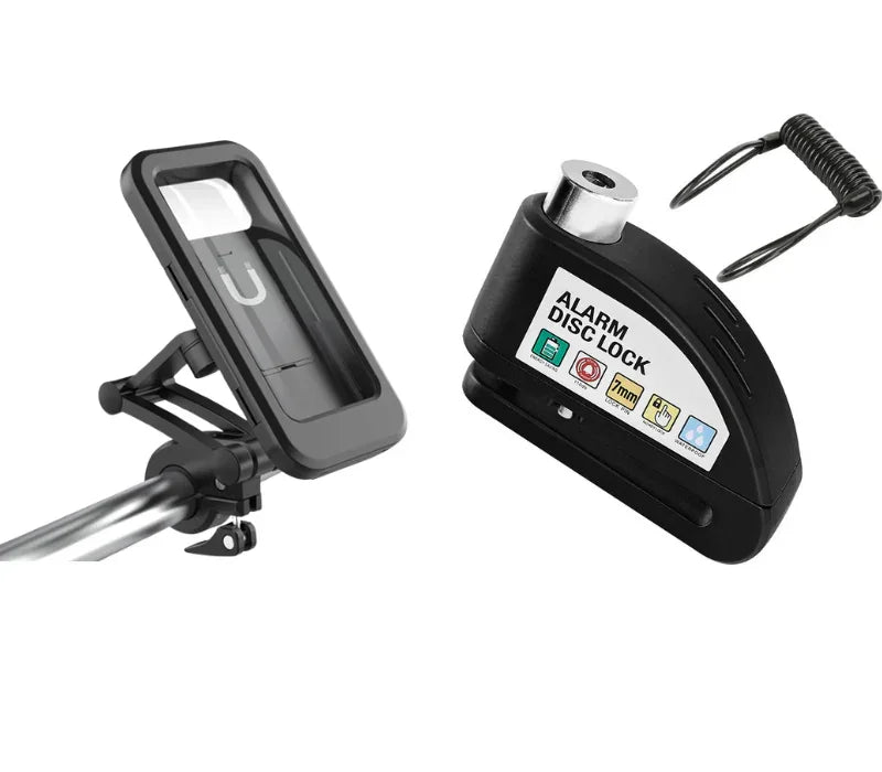 🔒 Motorcycle/Bicycle Disc Brake Lock with Alarm | Instant security, effective deterrent 🚨
