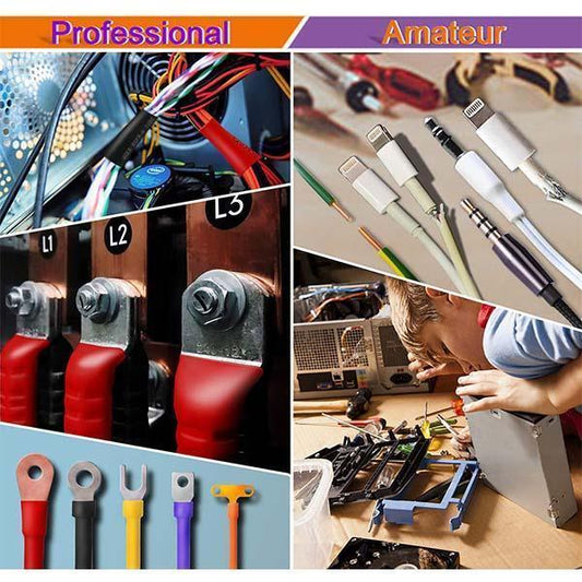 Professional vs amateur wiring comparison featuring premium auto tools and cable connectors from clarioy