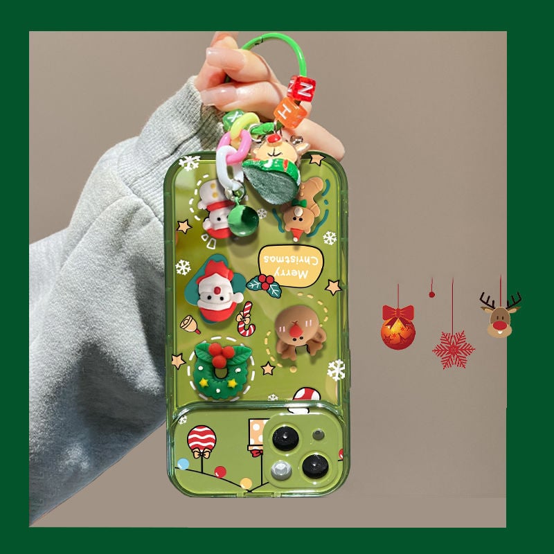 🎄Christmas Hot Sale 48% OFF🔥Christmas Tree Pendant Flip Mirror Case Cover For iPhone🎅