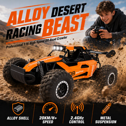Race Any Terrain Instantly! No-Bump 4WD LED RC Car