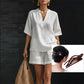 Women's Casual V-Neck Two-Piece Short Set