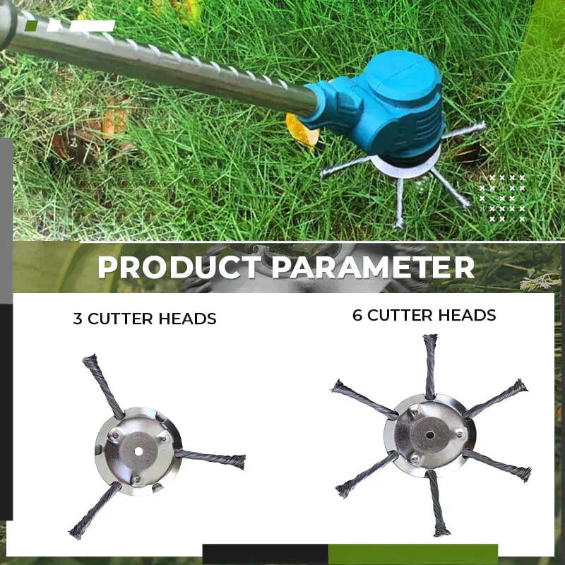 Electric grass trimmer with 3 and 6 cutter heads, premium auto tool for lawn care from clarioy.