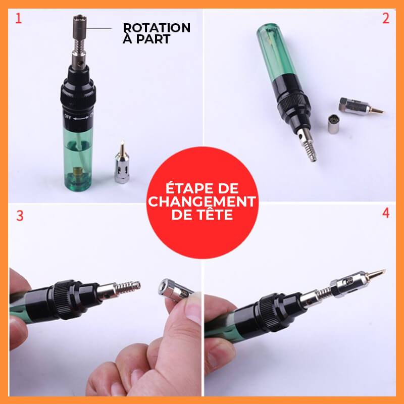 Portable 4-in-1 soldering iron set