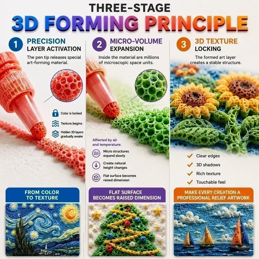 📢📢Buy 1 Get 1 Free !! ⏰Magic Pen – Draw 3D with one stroke!🎄 DIY Bubble Popcorn Drawing Pens