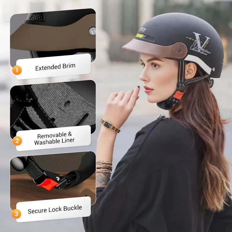 🛡️Breathable Lightweight Crash-Resistant Motorcycle Helmet