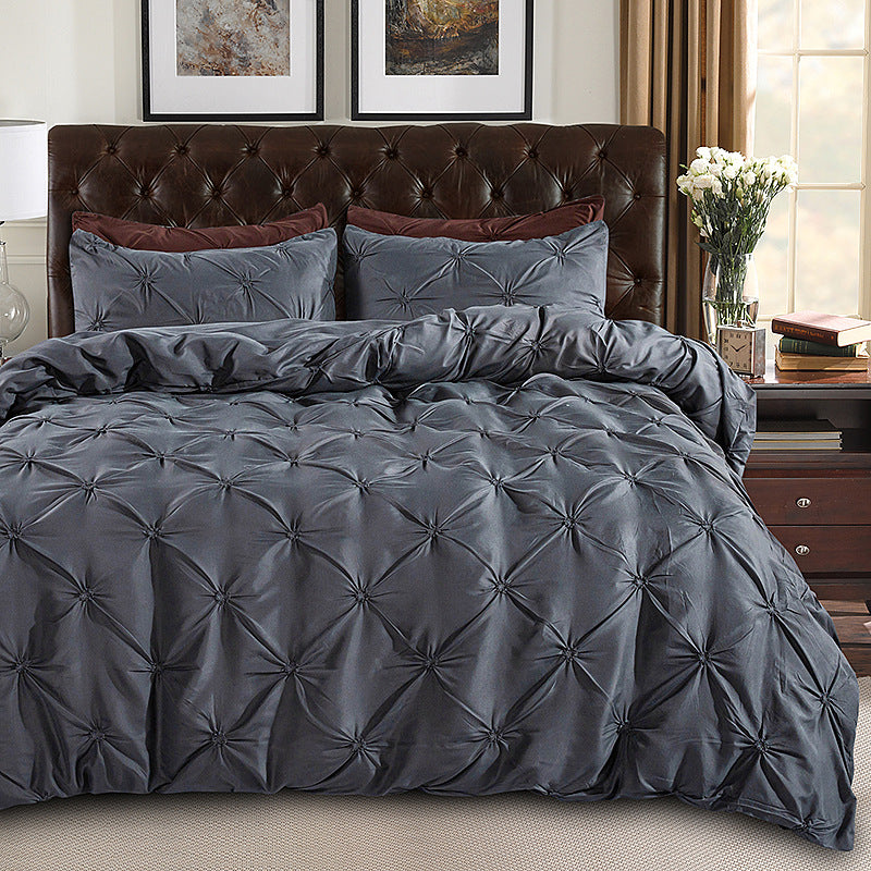 💗Last day of sale – 50% off⚡Bedsure Soft Pintuck Duvet Set
