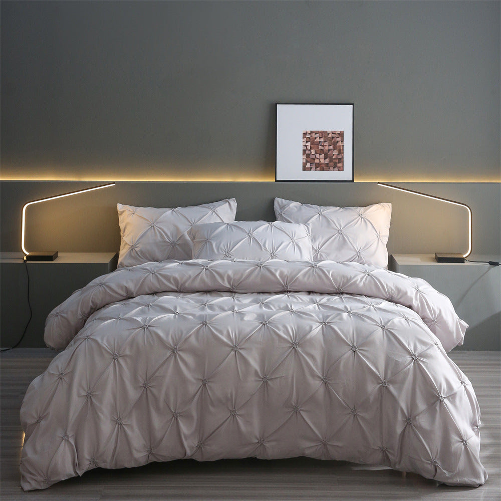💗Last day of sale – 50% off⚡Bedsure Soft Pintuck Duvet Set