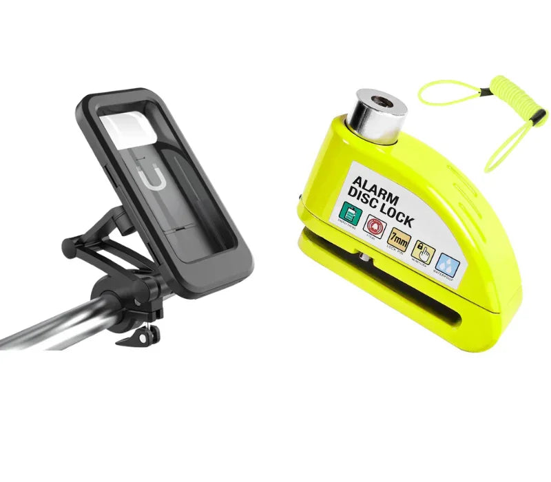 🔒 Motorcycle/Bicycle Disc Brake Lock with Alarm | Instant security, effective deterrent 🚨