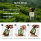 Clarioy aroma diffuser setup guide with bottle, cotton stick, and cap for instant fresh air.