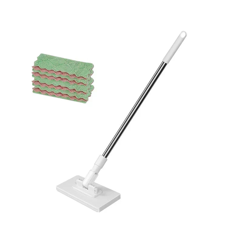 🏆 LIMITED TIME 50% OFF! Flat Mop with Stainless Steel Handle – Comes with Reusable Washable Mop Cloths ✨