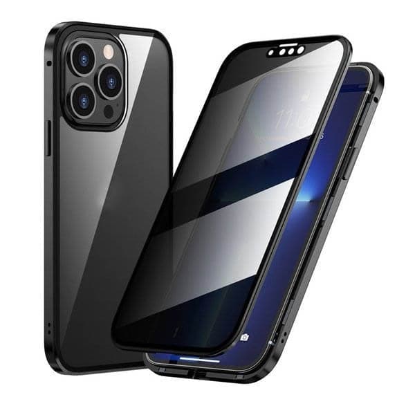 ✨ LAST DAY SALE 50% OFF ✨Magnetic iPhone case with privacy glass and metal frame